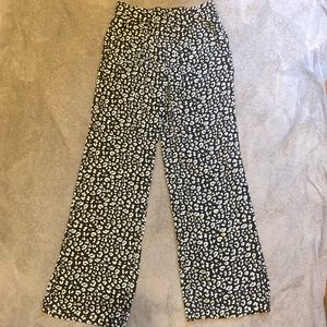 Primark Black & White Loose-Fit Trousers/Pants w pockets size 6